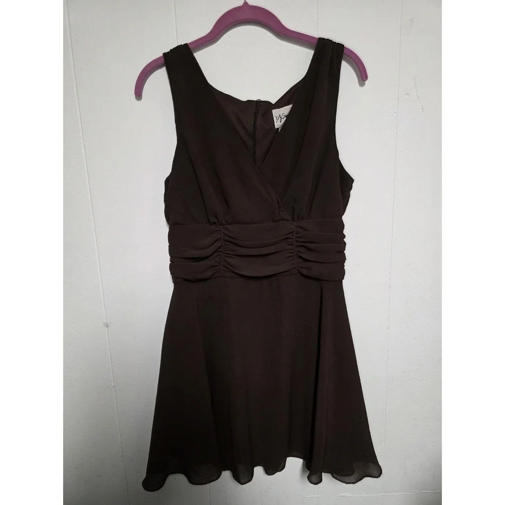 dj party dress for womens DJ Jaz Womens High-Low V Neck Sleeveless Evening Gown, Color: Navy